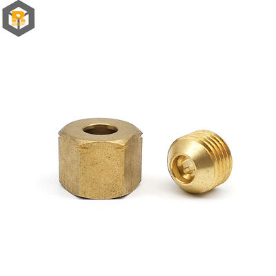Pièces filetées en laiton de haute précision sur mesure, usinées à la CNC pour les pièces de tournage en cuivre mini