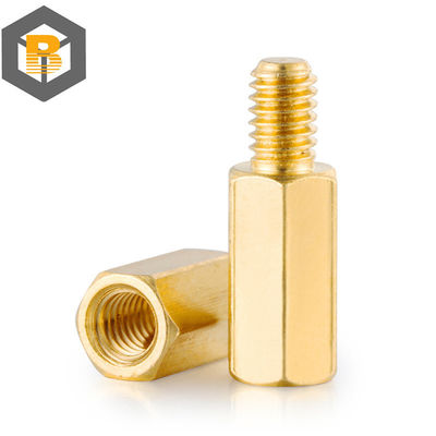 Hex Brass Masculin Femme Standoff Board Stud métrique hexagonale pilier fileté PCB carte mère espaceur boulon vis M2m2.5m3 M4 M5 * 2-80mm personnalisé par 2D / 3D / dessin