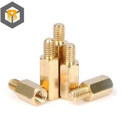 Hex Brass Masculin Femme Standoff Board Stud métrique hexagonale pilier fileté PCB carte mère espaceur boulon vis M2m2.5m3 M4 M5 * 2-80mm personnalisé par 2D / 3D / dessin