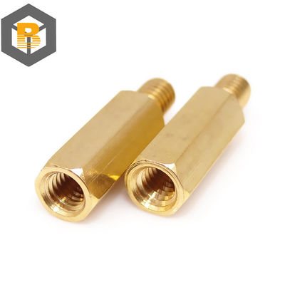 Hex Brass Masculin Femme Standoff Board Stud métrique hexagonale pilier fileté PCB carte mère espaceur boulon vis M2m2.5m3 M4 M5 * 2-80mm personnalisé par 2D / 3D / dessin