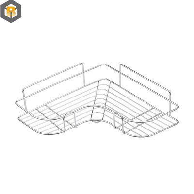 Grand panier de capacité en acier inoxydable de coin de douche Caddy personnalisé par 2D / 3D / dessin