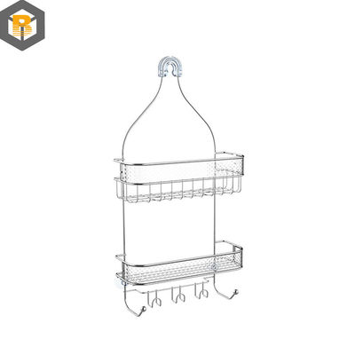 Caddy de douche suspendu de salle de bain avec crochets et rangement de salle de bain sur mesure par 2D / 3D