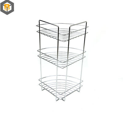 2D/3D personnalisé dessin outils de salle de bain 3 niveaux étagère de stockage de douche d'angle porte-serviettes debout