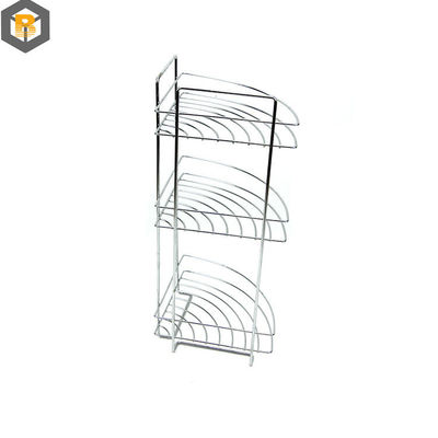 2D/3D personnalisé dessin outils de salle de bain 3 niveaux étagère de stockage de douche d'angle porte-serviettes debout