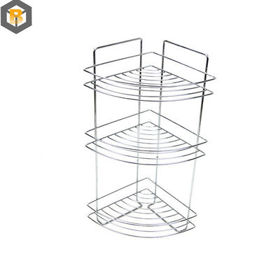 2D/3D personnalisé dessin outils de salle de bain 3 niveaux étagère de stockage de douche d'angle porte-serviettes debout