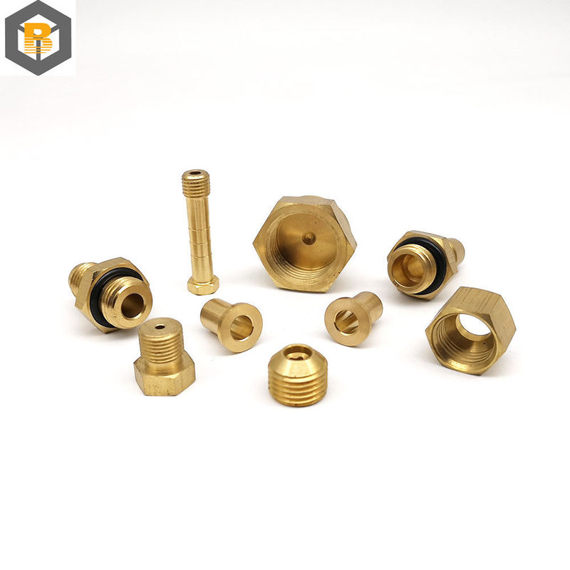 Pièces filetées en laiton de haute précision sur mesure, usinées à la CNC pour les pièces de tournage en cuivre mini