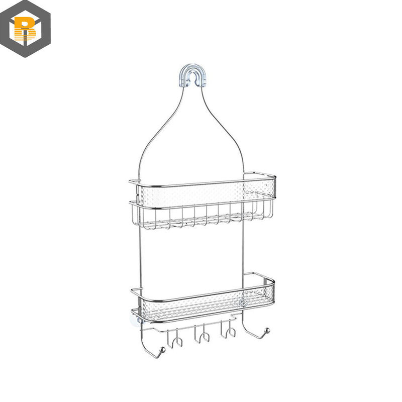 Caddy de douche suspendu de salle de bain avec crochets et rangement de salle de bain sur mesure par 2D / 3D