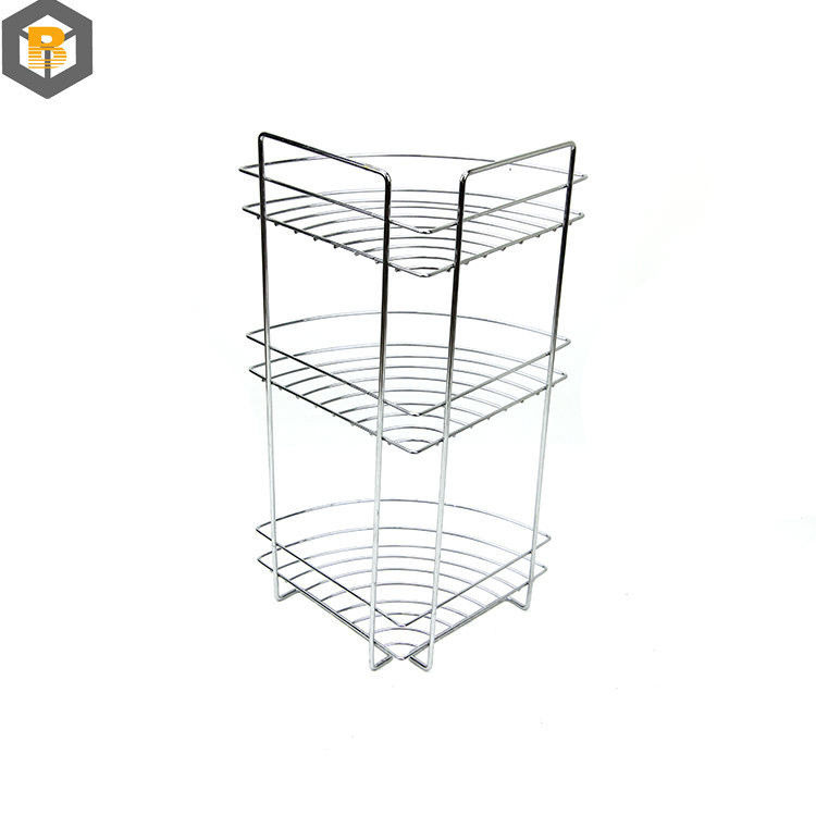 2D/3D personnalisé dessin outils de salle de bain 3 niveaux étagère de stockage de douche d'angle porte-serviettes debout